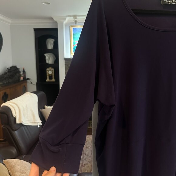 Deep purple Sympli Women's Top - Picture 2 of 5